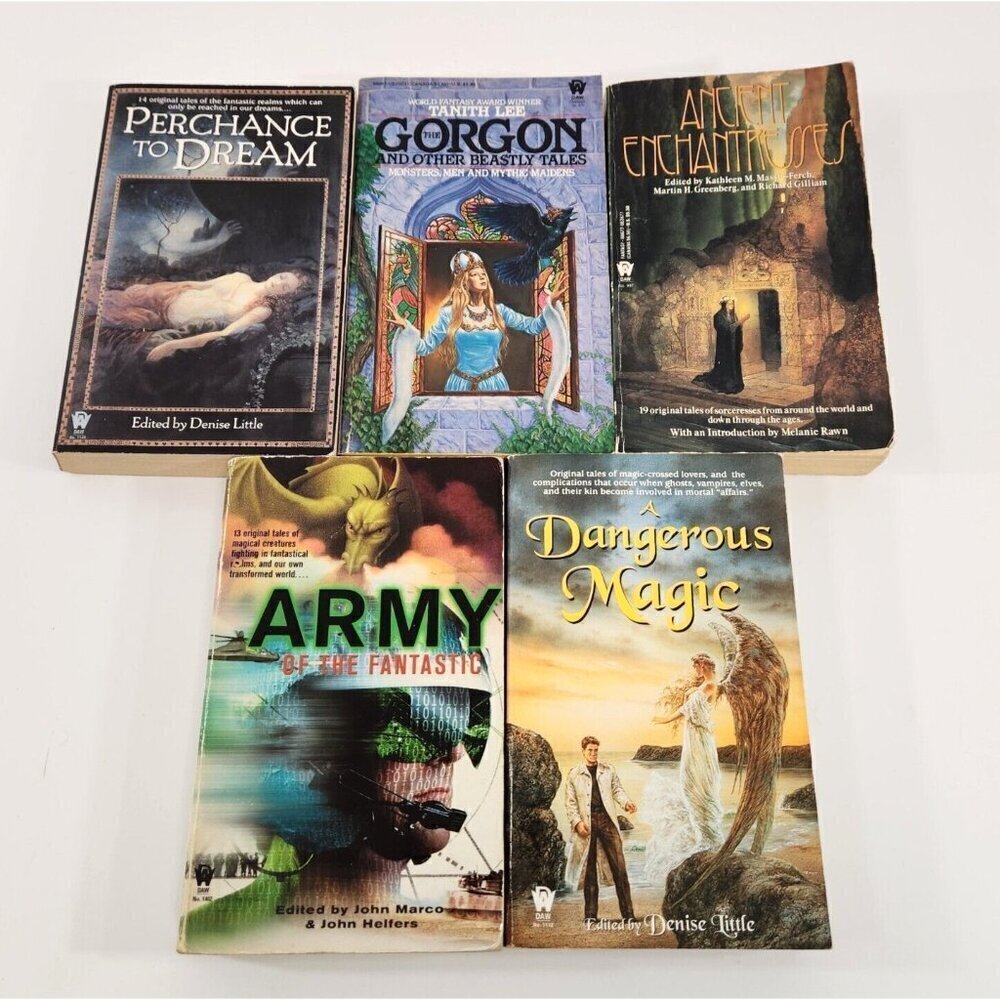 Daw Books Fantasy Paperback Lot Short Stories Gorgon Perchance to Dream 1st